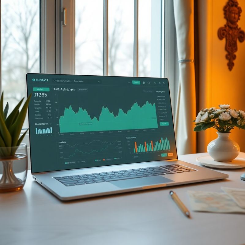 Přehledný dashboard obchodní automatizace v kamenných a mentolových tónech